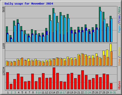 Daily usage for November 2024