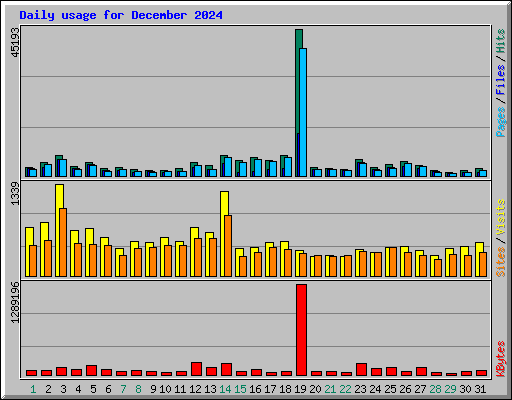 Daily usage for December 2024