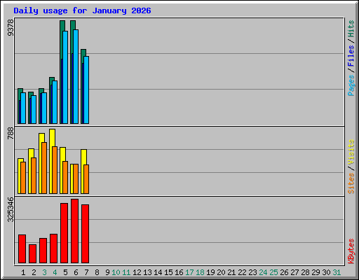 Daily usage for January 2026