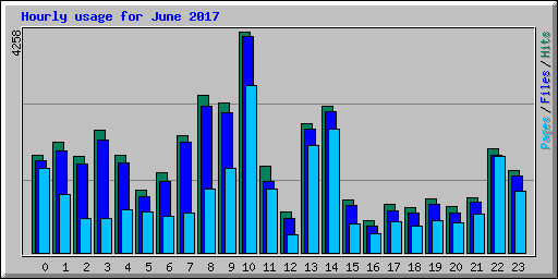 Hourly usage for June 2017