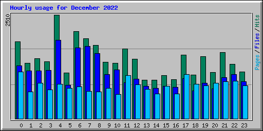 Hourly usage for December 2022