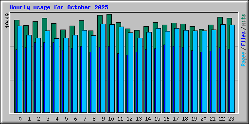 Hourly usage for October 2025