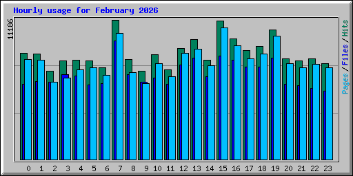 Hourly usage for February 2026