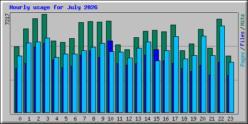 Hourly usage for July 2026