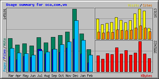 Usage summary for sca.com.vn